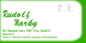 rudolf marky business card